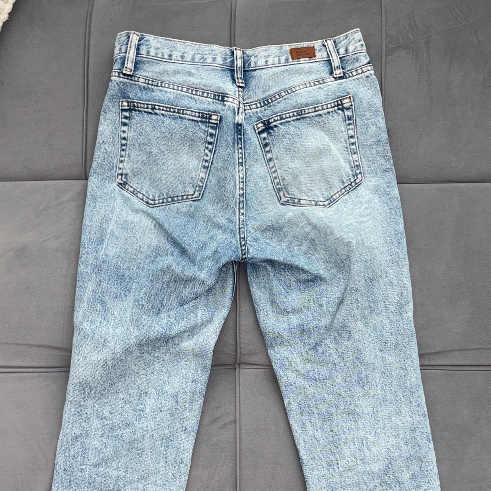 Light Blue Relaxed Jeans with Distressed Detail - Picture 4 of 5